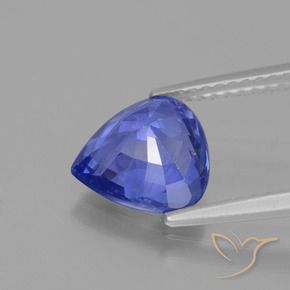 Zafiro Azul violeta oscuro natural de 2.27 ct, En forma de pera, VS