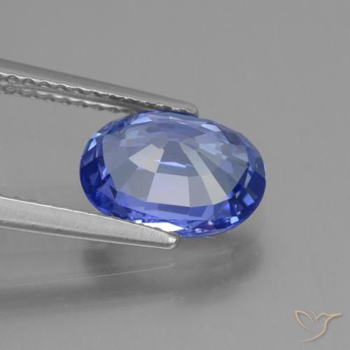 Zafiro Azul púrpura intenso natural de 2.67 ct, Ovalada, VVS-VS