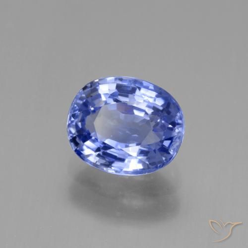 Zafiro Azul pastel natural de 2.63 ct, Ovalada, VVS-VS