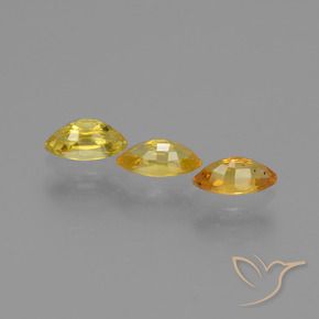 Gemas de Zafiro Naranja claro natural de 1.27 ct, Marquesa, VVS-VS