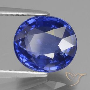 Zafiro Azul aciano natural de 4.77 ct, Ovalada, VVS-VS