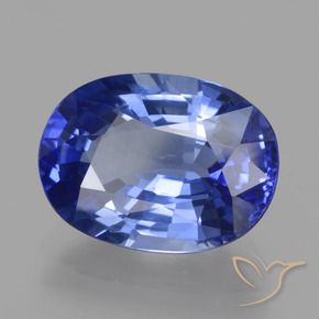 Zafiro Azul violeta oscuro natural de 5.54 ct, Ovalada, VVS-VS