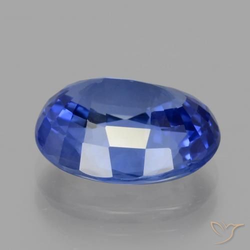 Zafiro Azul aciano natural de 5.96 ct, Ovalada, VVS-VS