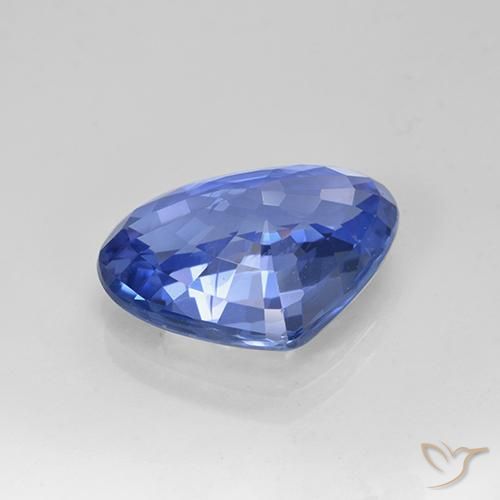 Zafiro Azul aciano natural de 5.40 ct, En forma de pera, VVS-VS