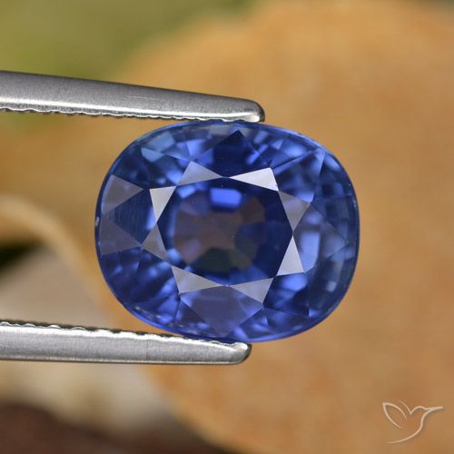 3.80ct Natural Azul aciano Zafiro, Ovalada, VS
