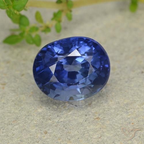 3.38ct Natural Azul aciano Zafiro, Ovalada, VS