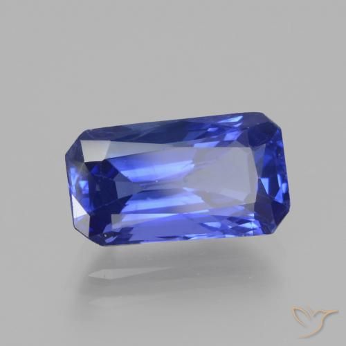 Zafiro Azul violeta oscuro natural de 3.76 ct, Corte Octágono / Esmeralda, VS