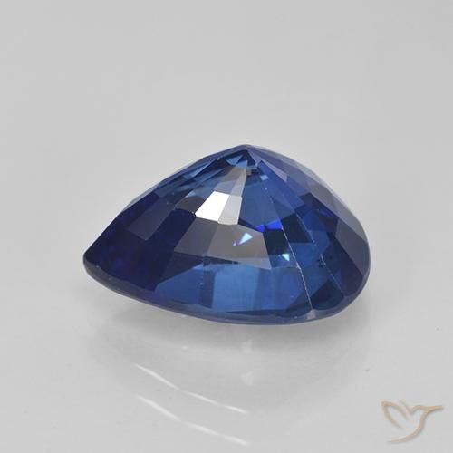 Zafiro Azul real natural de 4.46 ct, En forma de pera, VS