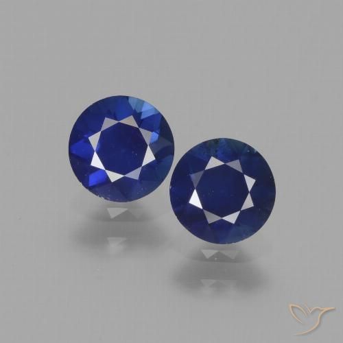 1.25ctw Natural Azul real Zafiro, Redondo, VS