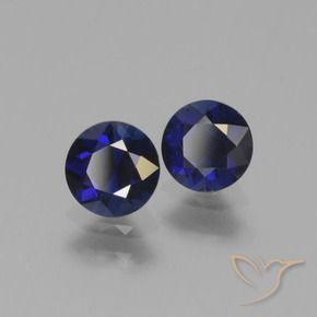 Gemas de Zafiro Azul crepúsculo natural de 1.11 ct, Redondo, VS