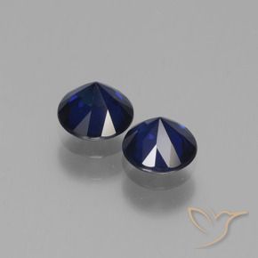 Gemas de Zafiro Azul crepúsculo natural de 1.11 ct, Redondo, VS
