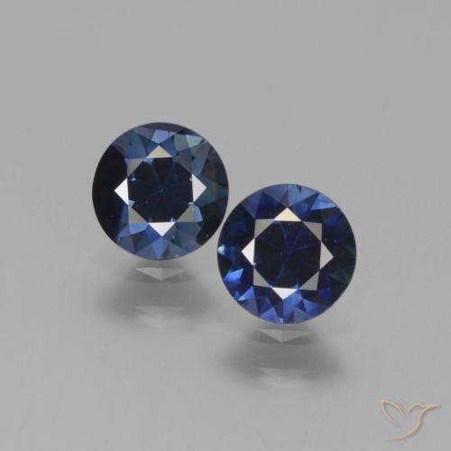 1.12ctw Natural Azul crepúsculo Zafiro, Redondo, VS