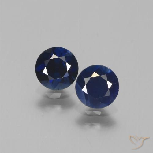 1.31ctw Natural Azul marino Zafiro, Redondo, VS