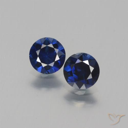 1.14ctw Natural Azul marino Zafiro, Redondo, VVS-VS