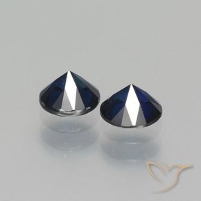 Gemas de Zafiro Azul crepúsculo natural de 1.22 ct, Redondo, VS