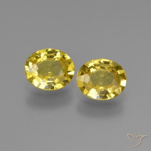 1.31ctw Natural Amarillo medio Zafiro, Ovalada, VVS-VS