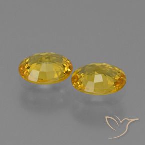 Gemas de Zafiro Dorado natural de 1.29 ct, Ovalada, VVS-VS