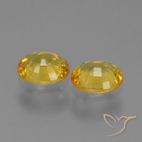 Gemas de Zafiro Dorado natural de 1.49 ct, Ovalada, VS