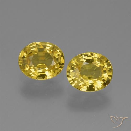 1.41ctw Natural Amarillo medio Zafiro, Ovalada, VVS