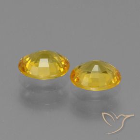 Gemas de Zafiro Amarillo púrpura natural de 1.39 ct, Ovalada, VS