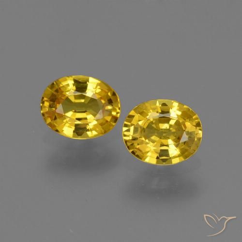 1.43ctw Natural Amarillo miel Zafiro, Ovalada, VVS-VS