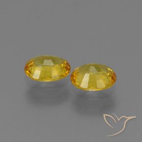 Gemas de Zafiro Amarillo miel natural de 1.43 ct, Ovalada, VVS-VS