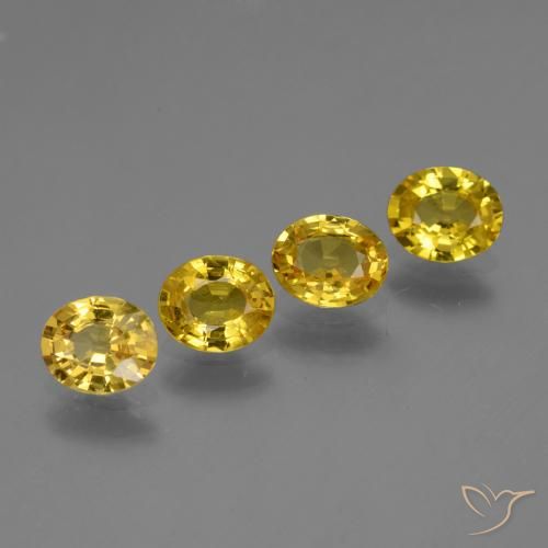 2.62ctw Natural Dorado amarillento Zafiro, Ovalada, VVS-VS