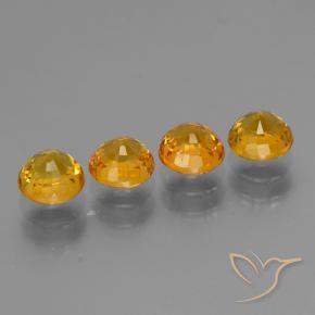 Gemas de Zafiro Oro natural de 2.80 ct, Redondo, VVS-VS