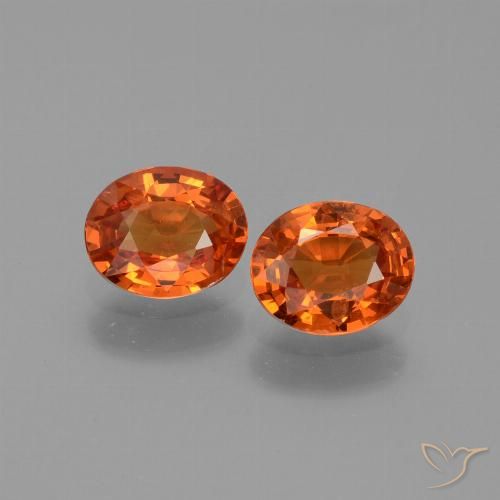 1.38ctw Natural Ámbar naranja Zafiro, Ovalada, VS