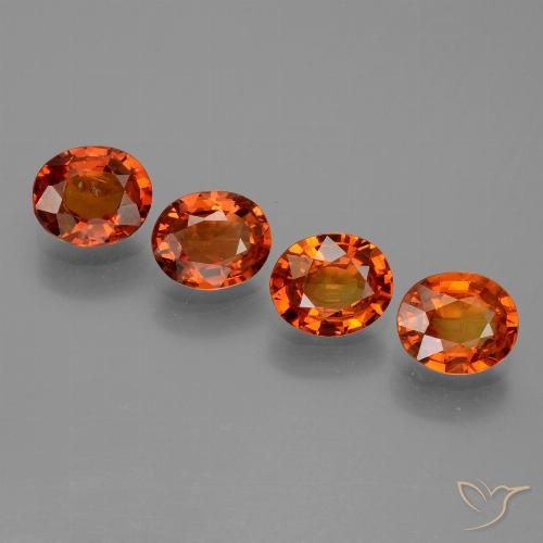 3.03ctw Natural Naranja fuego Zafiro, Ovalada, VS