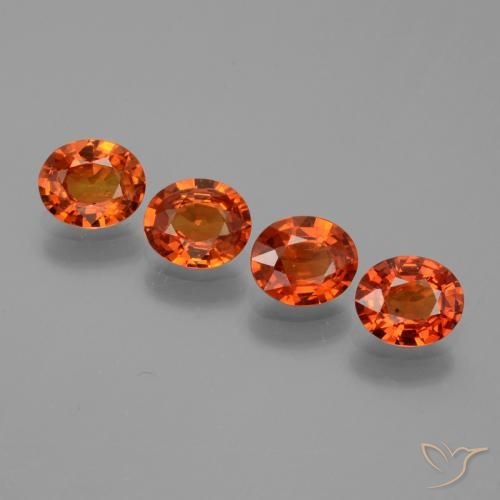 2.80ctw Natural Naranja fuego Zafiro, Ovalada, VS