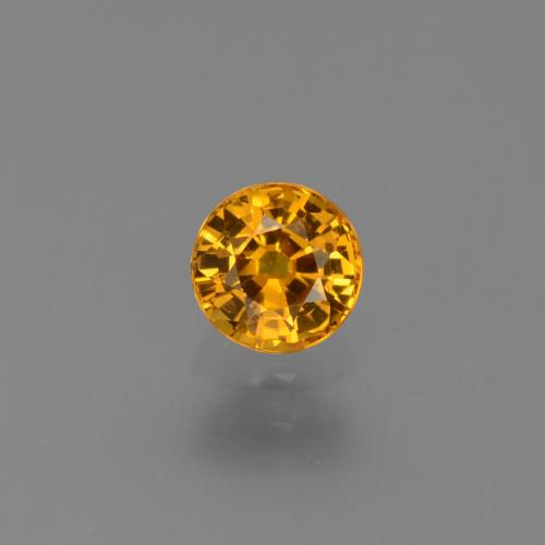 0.68ct Natural Naranja medio Zafiro, Redondo, VS
