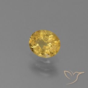 Zafiro Dorado natural de 0.76 ct, Ovalada, VS