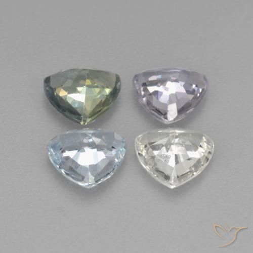 Gemas de Zafiro Multicolor natural de 2.86 ct, Trillón, VS
