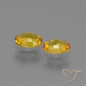 Gemas de Zafiro Dorado natural de 1.31 ct, Ovalada, VS