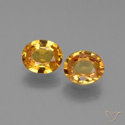 1.26ctw Natural Dorado-naranja medio Zafiro, Ovalada, VVS-VS