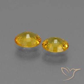 Gemas de Zafiro Dorado natural de 1.29 ct, Ovalada, VS