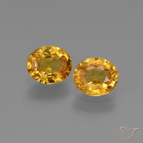 1.41ctw Natural Dorado naranja oscuro Zafiro, Ovalada, VS
