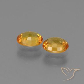 Gemas de Zafiro Dorado naranja oscuro natural de 1.41 ct, Ovalada, VS