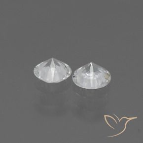 Gemas de Zafiro Blanco natural de 0.73 ct, Redondo, VS