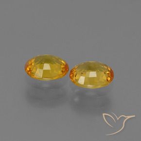 Gemas de Zafiro Dorado intenso natural de 1.38 ct, Ovalada, VS