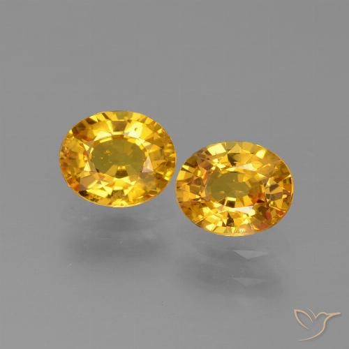 1.64ctw Natural Dorado naranja Zafiro, Ovalada, VS