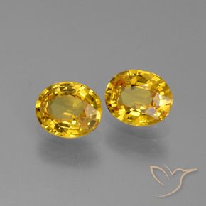 Gemas de Zafiro Amarillo púrpura natural de 1.52 ct, Ovalada, VS