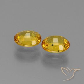 Gemas de Zafiro Amarillo púrpura natural de 1.52 ct, Ovalada, VS