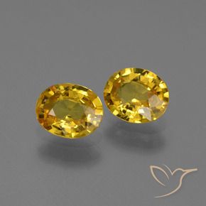 Gemas de Zafiro Amarillo púrpura natural de 1.30 ct, Ovalada, VVS-VS