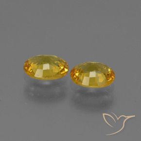 Gemas de Zafiro Amarillo púrpura natural de 1.30 ct, Ovalada, VVS-VS