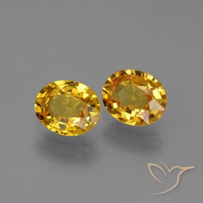 Gemas de Zafiro Naranja dorado intenso natural de 1.43 ct, Ovalada, VVS-VS