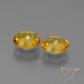 Gemas de Zafiro Naranja dorado intenso natural de 1.43 ct, Ovalada, VVS-VS