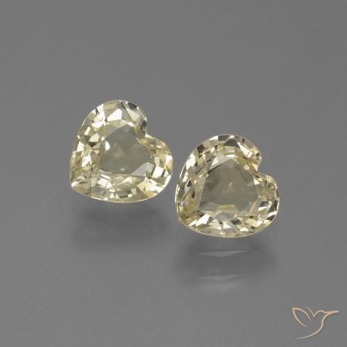 1.47ctw Natural Dorado claro Zafiro, Corazón, VVS-VS