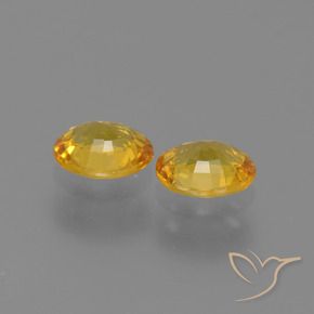 Gemas de Zafiro Dorado natural de 1.30 ct, Ovalada, VVS